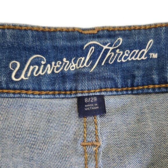 LIKE NEW Universal Thread High Rise Midi Denim Shorts - Picture 4 of 5